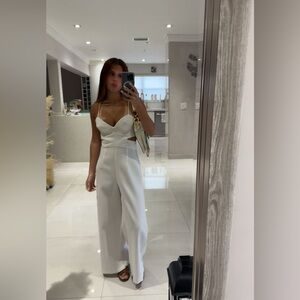 Elegant White mango Jumpsuit